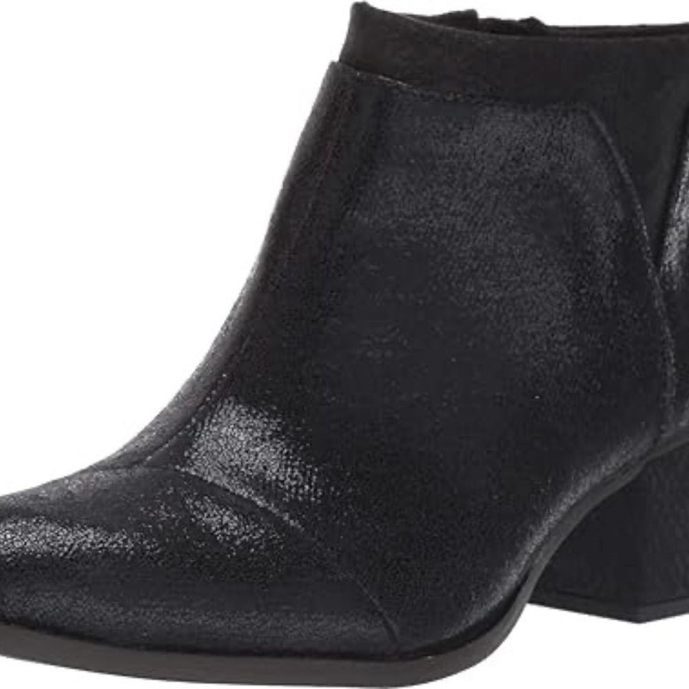 TOMS Loren NWT Black Crackle Shimmer Textile Snake Booties‎ Sz 9.5